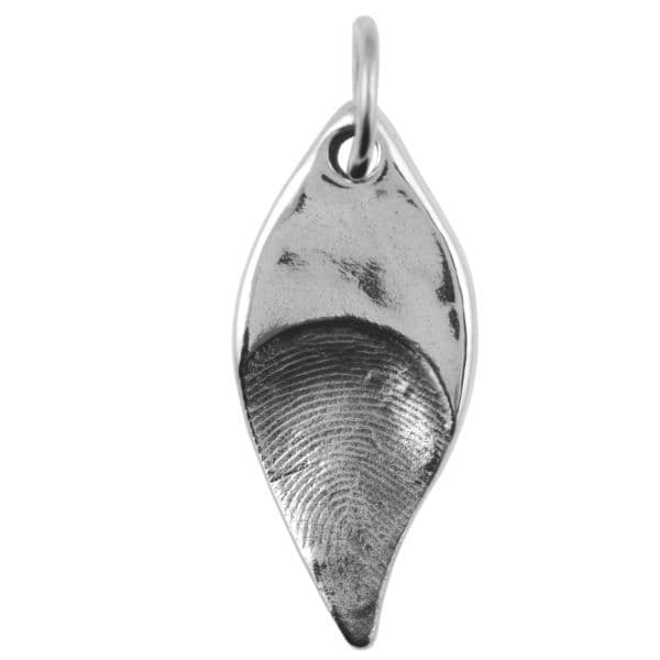 Leaf Partial Fingerprint Charm