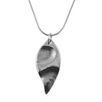 Leaf Partial Fingerprint Necklace