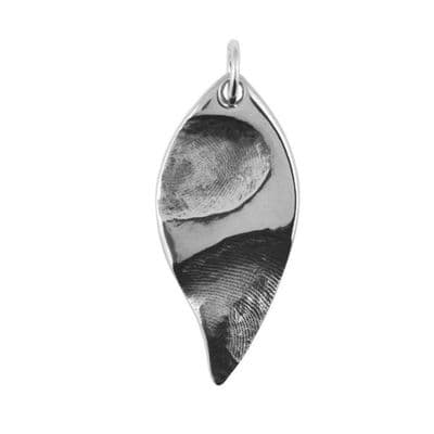 Leaf Partial Fingerprint Pendant
