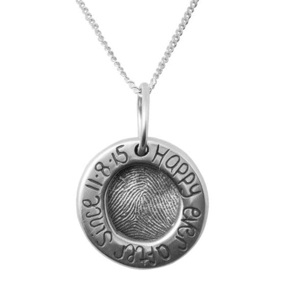 Loving Circle Fingerprint Necklace