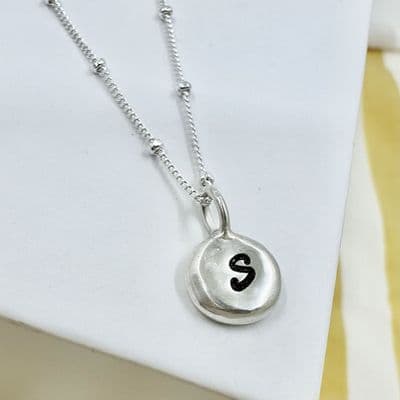 Organic Initial Necklace