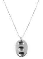 Oval Fingerprint Dog Tag
