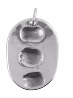 Oval Fingerprint Key Ring