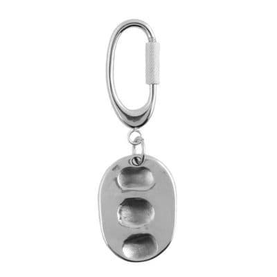 Oval Fingerprint Key Ring