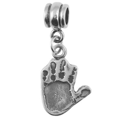 Pandora Style Cut Out Hand Print Charm