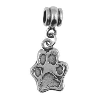 Pandora Style Cut Out Paw Print Charm