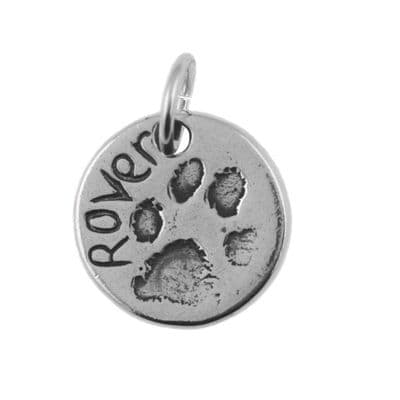 Paw Print Circle Charm