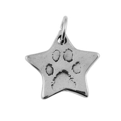 Paw Print Star Charm