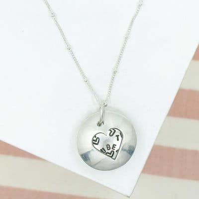 Personalised Domed Heart Necklace