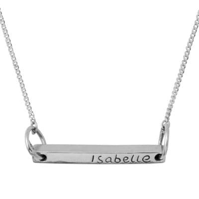 Personalised Silver Bar Necklace