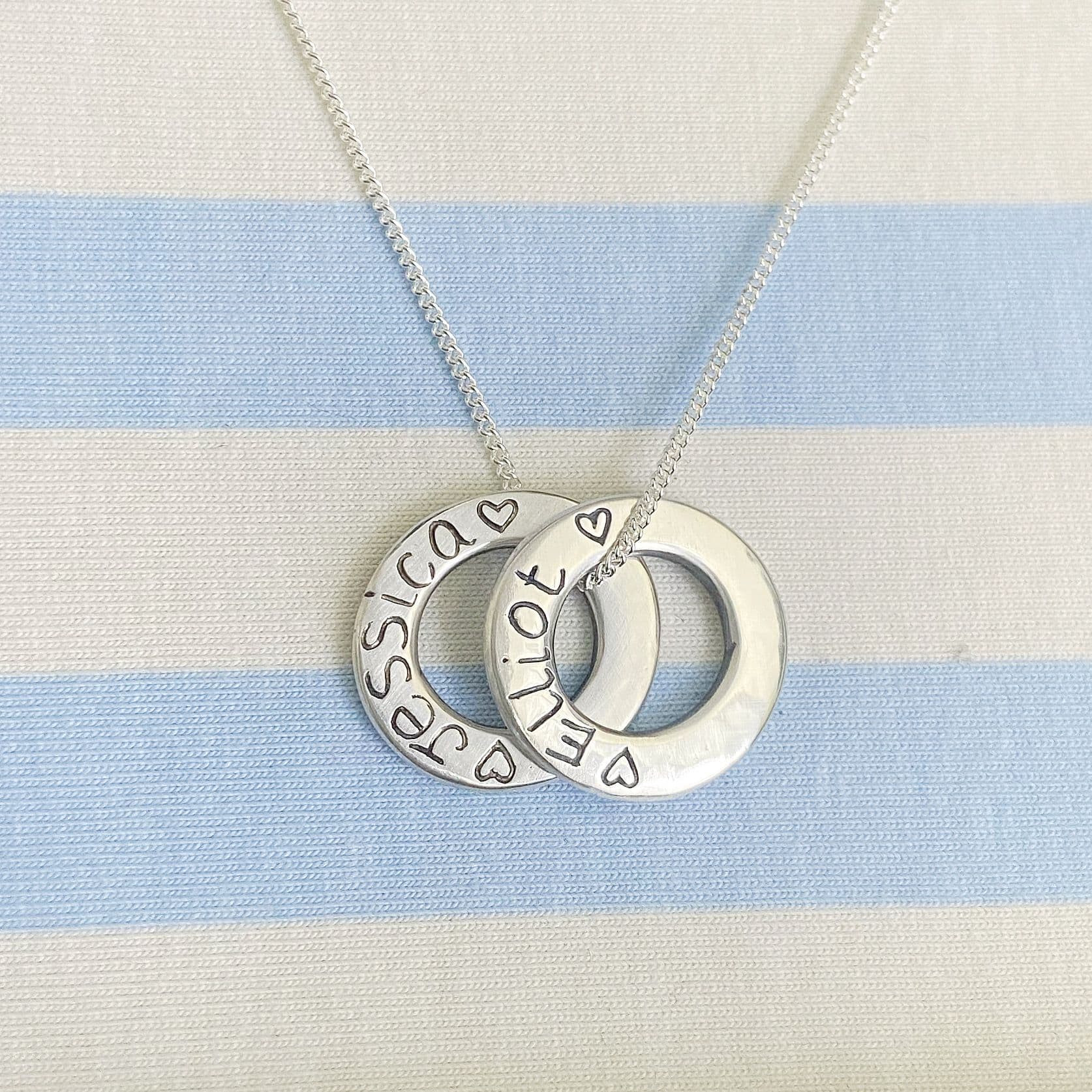 Personalised Silver Circles Necklace