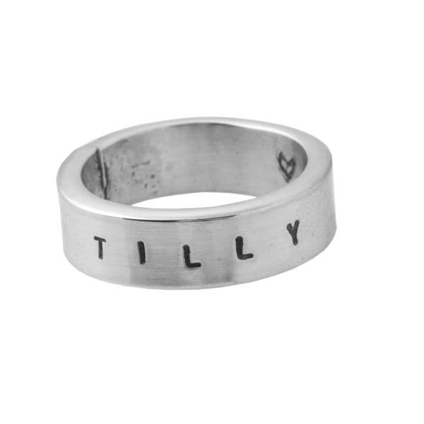 Personalised Silver Name Ring