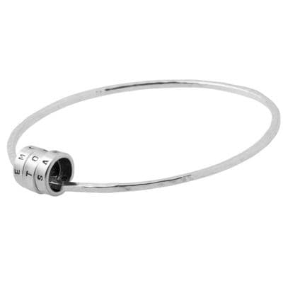 Personalised Silver Rings Bangle