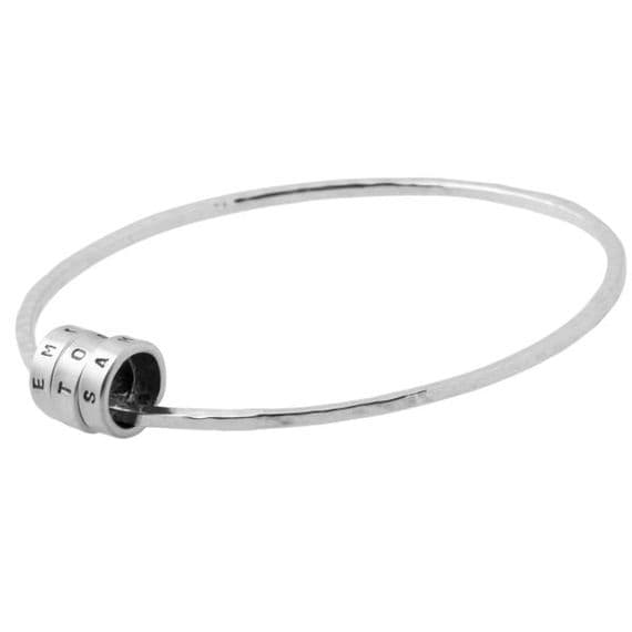Personalised Silver Rings Bangle