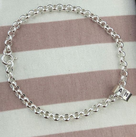 Personalised Silver Rings Bracelet