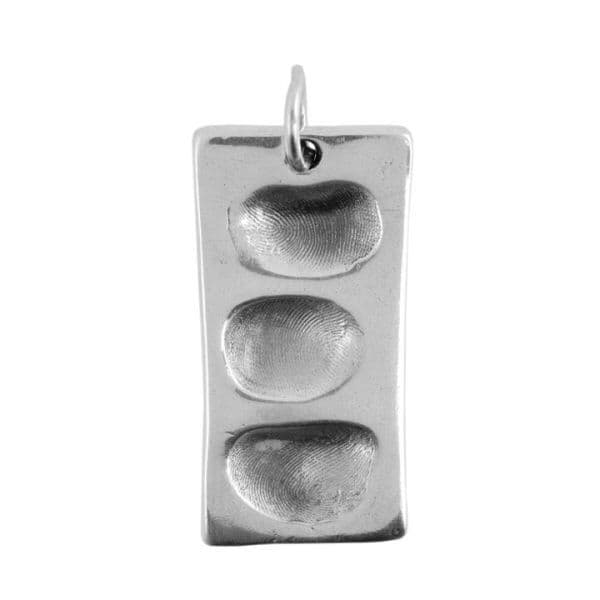 Rectangle Fingerprint Dog Tag