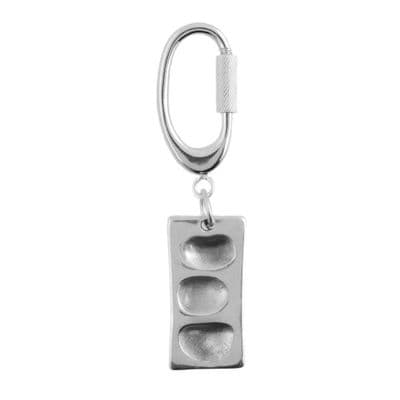 Rectangle Fingerprint Key Ring