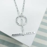 Rectangle Necklace With Personalised Toggle