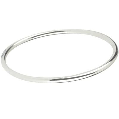 Round Silver Bangle