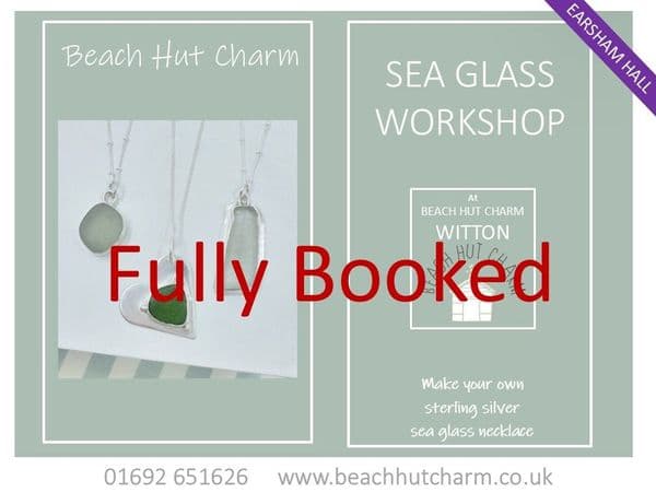 Sea Glass Necklace Workshop Sat 11th July 1:30pm - 6pm WALRUS CERAMICS