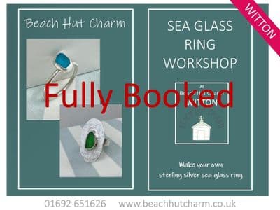 Sea Glass Ring Workshop Sun 11th Oct 1pm - 6pm, BEACH HUT CHARM