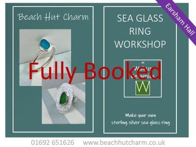 Sea Glass Ring Workshop, Thurs 17th Sept 1pm - 6pm, WALRUS CERAMICS