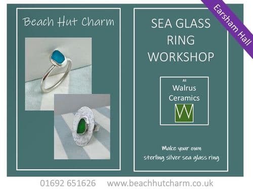 Sea Glass Ring Workshop , Thurs 5th March 1pm - 6pm, WALRUS CERAMICS