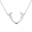 Silver Antler Necklace