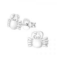 Silver Crab Studs