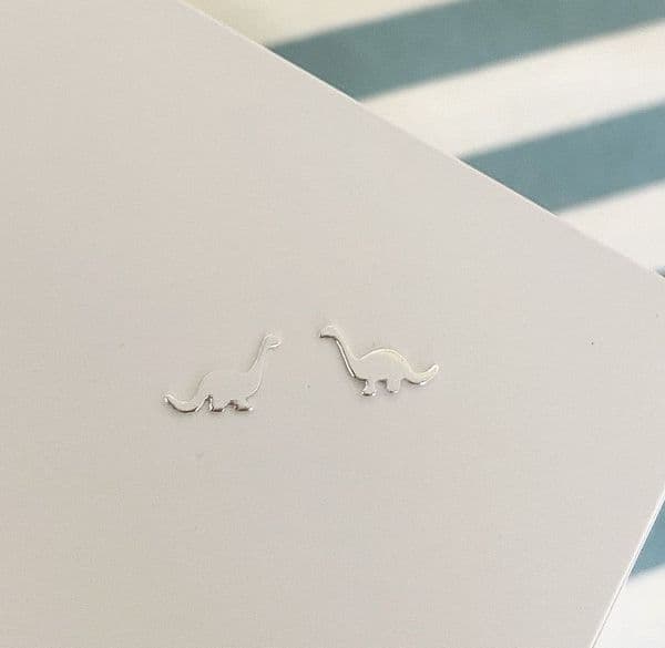 Silver Dinosaur Studs