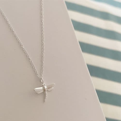 Silver Dragonfly Necklace