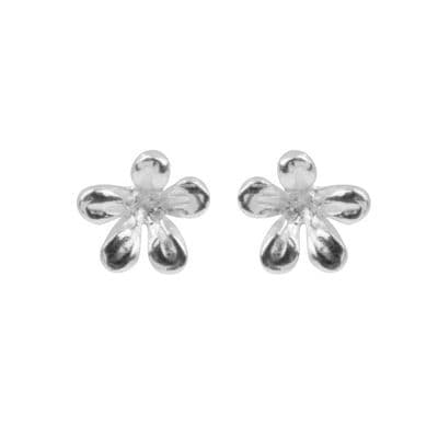 Silver Flower Studs