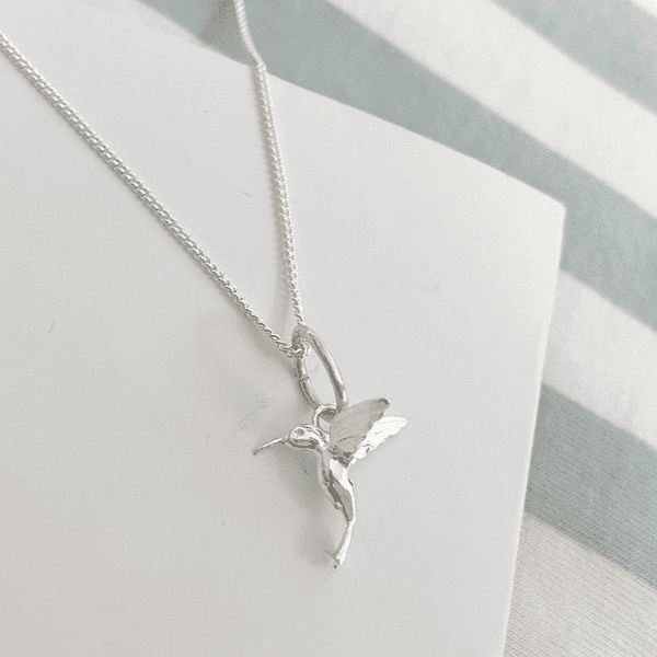 Silver Hummingbird Necklace