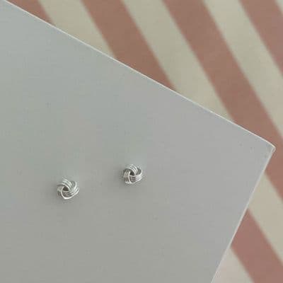 Silver Knot Studs