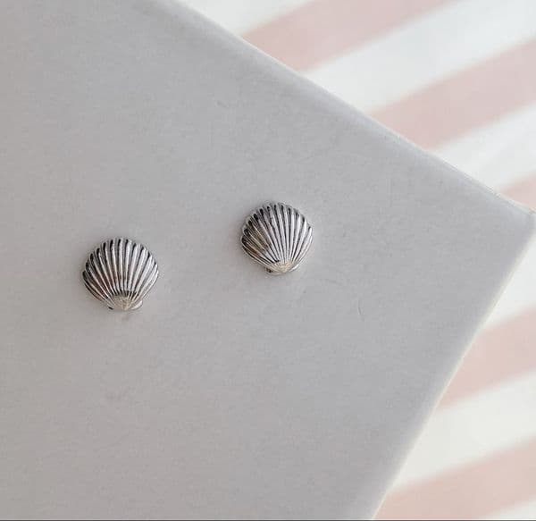 Silver Shell Studs