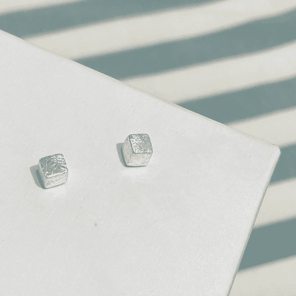 Silver Square Studs