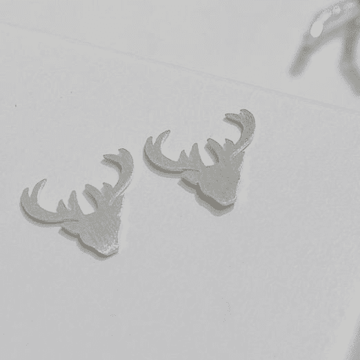 Silver Stag Studs