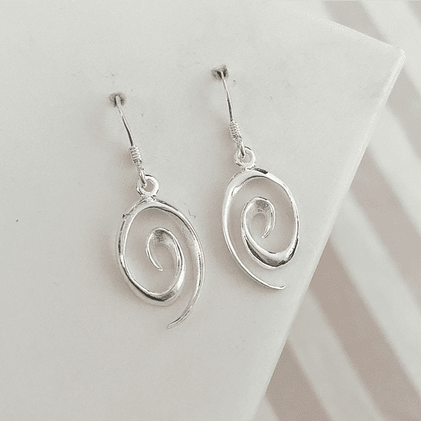 Silver Swirl Earrings