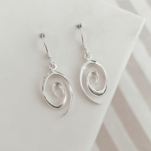 Silver Swirl Earrings