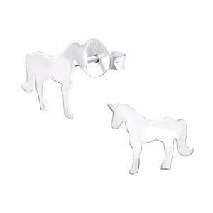 Silver Unicorn Earrings