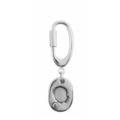 Sliver Cameo Key Ring