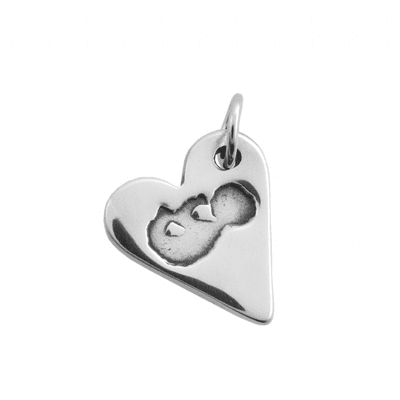 Sliver Heart Baby Scan Charm