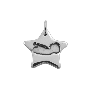 Sliver Star Baby Scan Charm