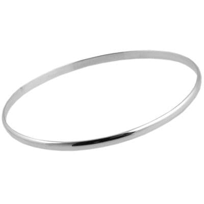 Small Smooth Finish Silver Bangle