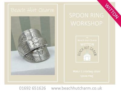 Spoon Ring Workshop, Weds 12th Aug 2:30pm - 5pm , BEACH HUT CHARM