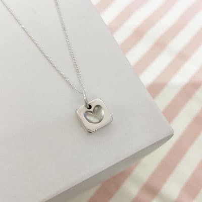 Square Heart Necklace
