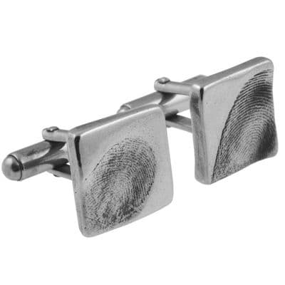 Square Partial Fingerprint Cufflinks