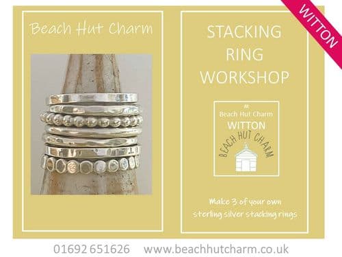 Stacking Ring Workshop, Sat 1st Aug 10am - 12:30pm, BEACH HUT CHARM
