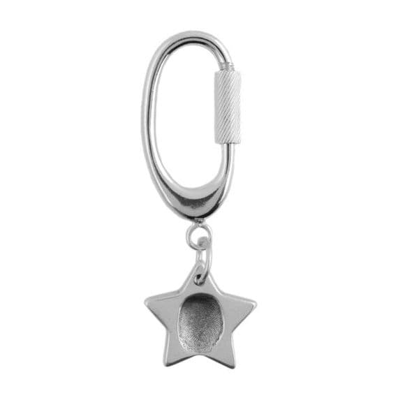 Star Fingerprint Key Ring