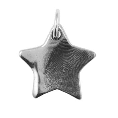 Star Partial Fingerprint Charm